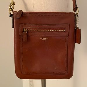 Coach Cognac Brown Leather Crossbody Bag